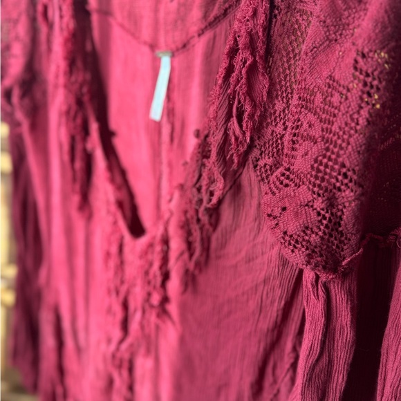 Free People Raspberry Knit Top - Picture 4 of 7